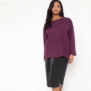 Eloquii Adjustable Waistband Top Size 14